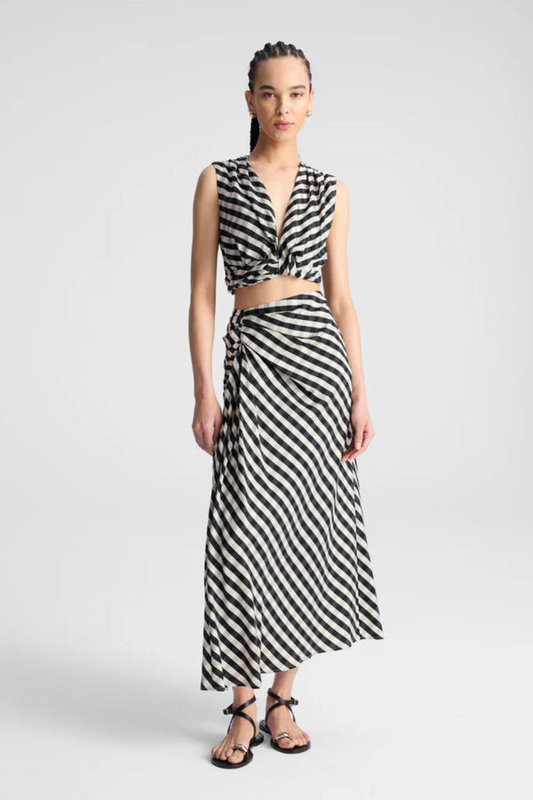Jean Skirt Black-Tan