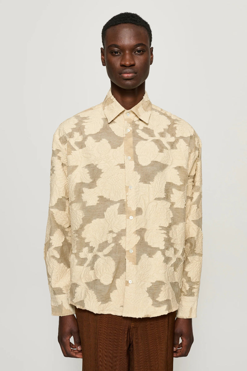 Jack Jacquard Floral Burnout Shirt