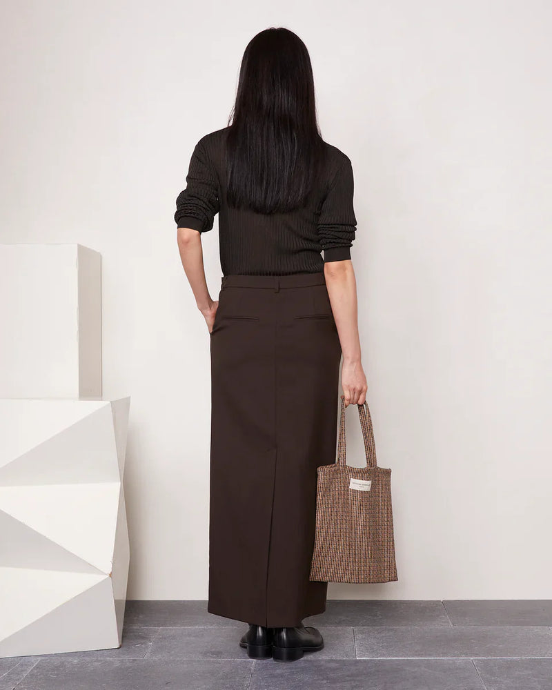 Jana Ribbed Polo Dark Coffee