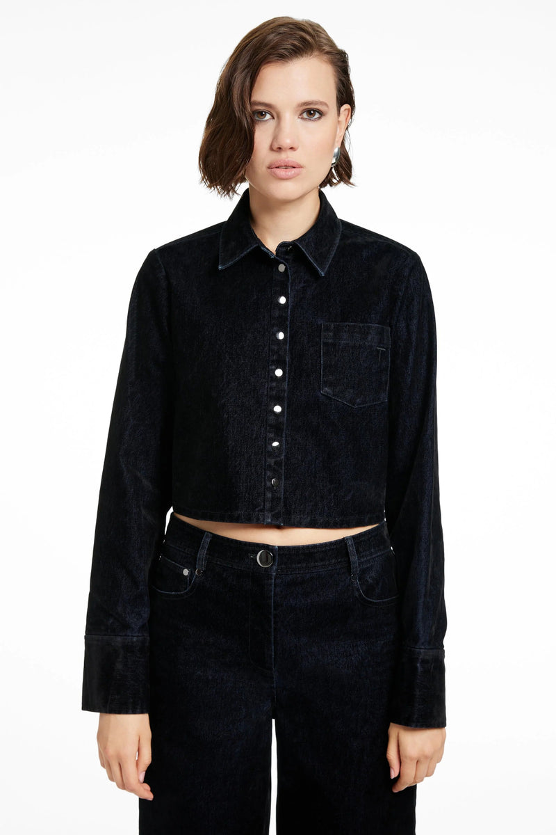 Jetta Cropped Button Front Shirt