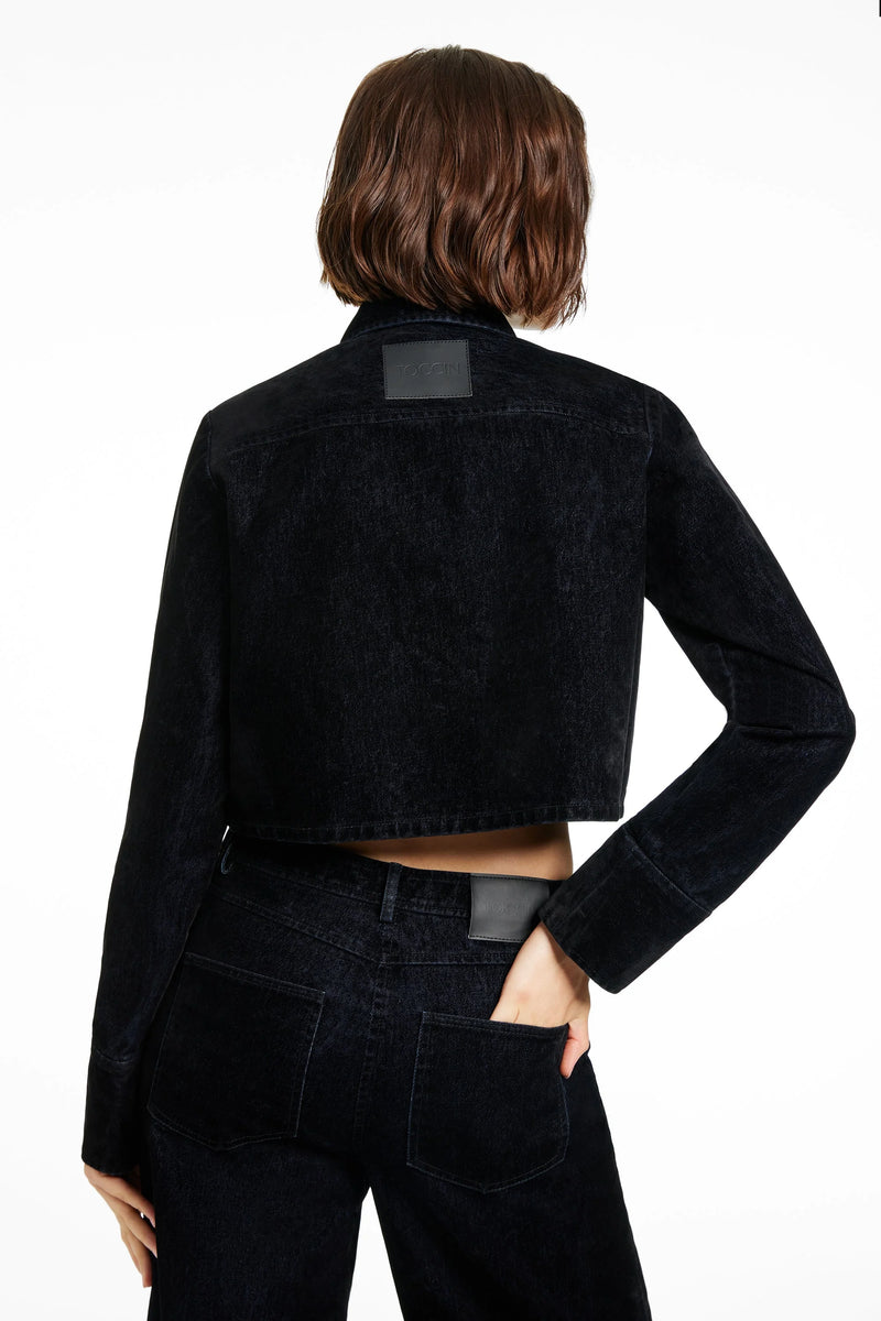 Jetta Cropped Button Front Shirt