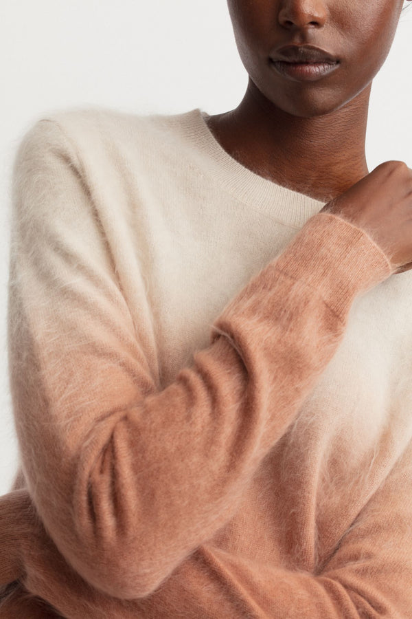 Kaleia Dip Dye Brushed Cashmere Sweater