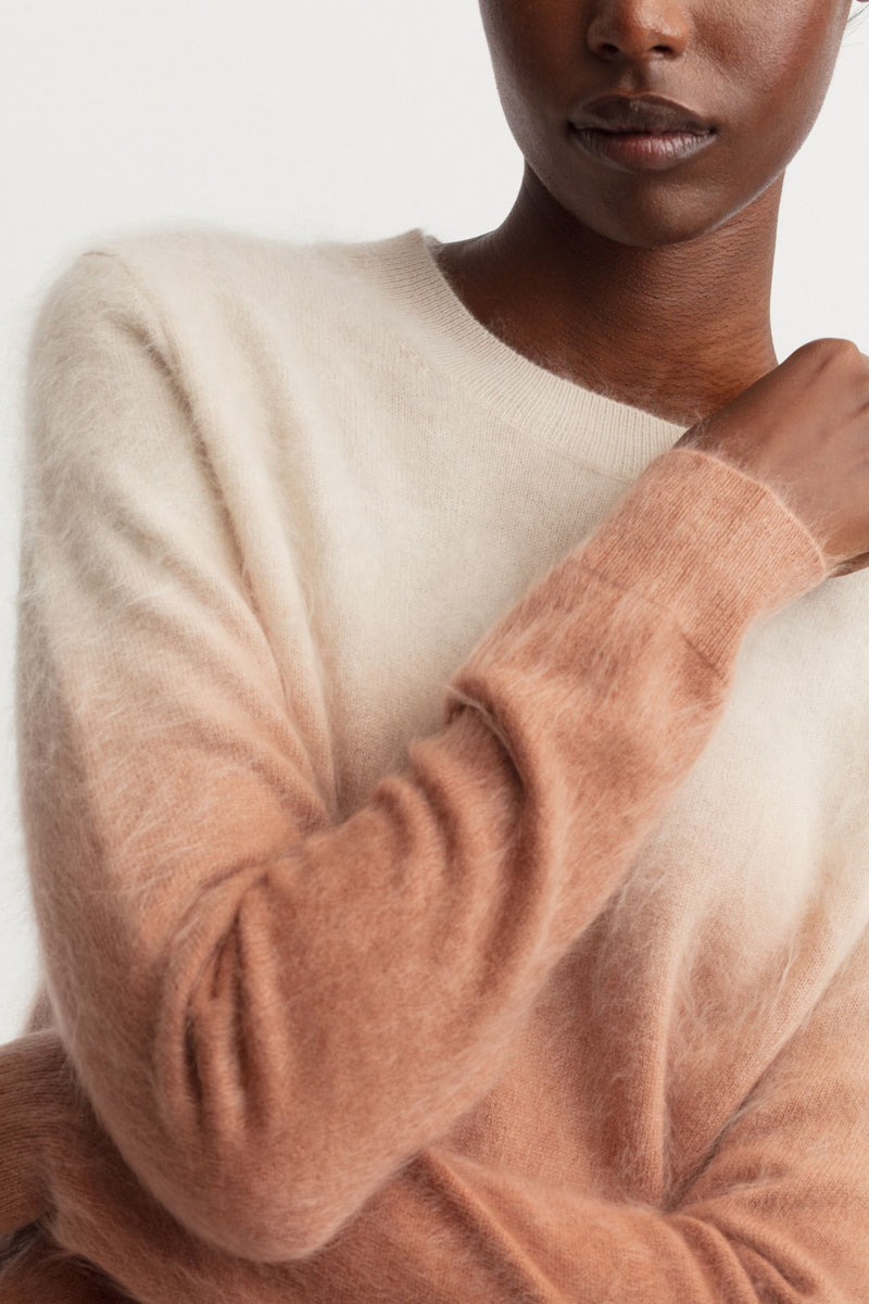 Kaleia Dip Dye Brushed Cashmere Sweater