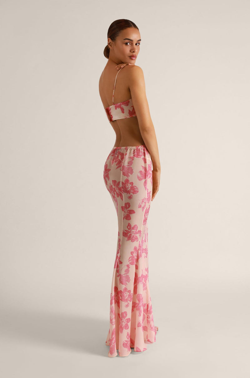 Papillon Et Orchid Silk Lounge Bandeau