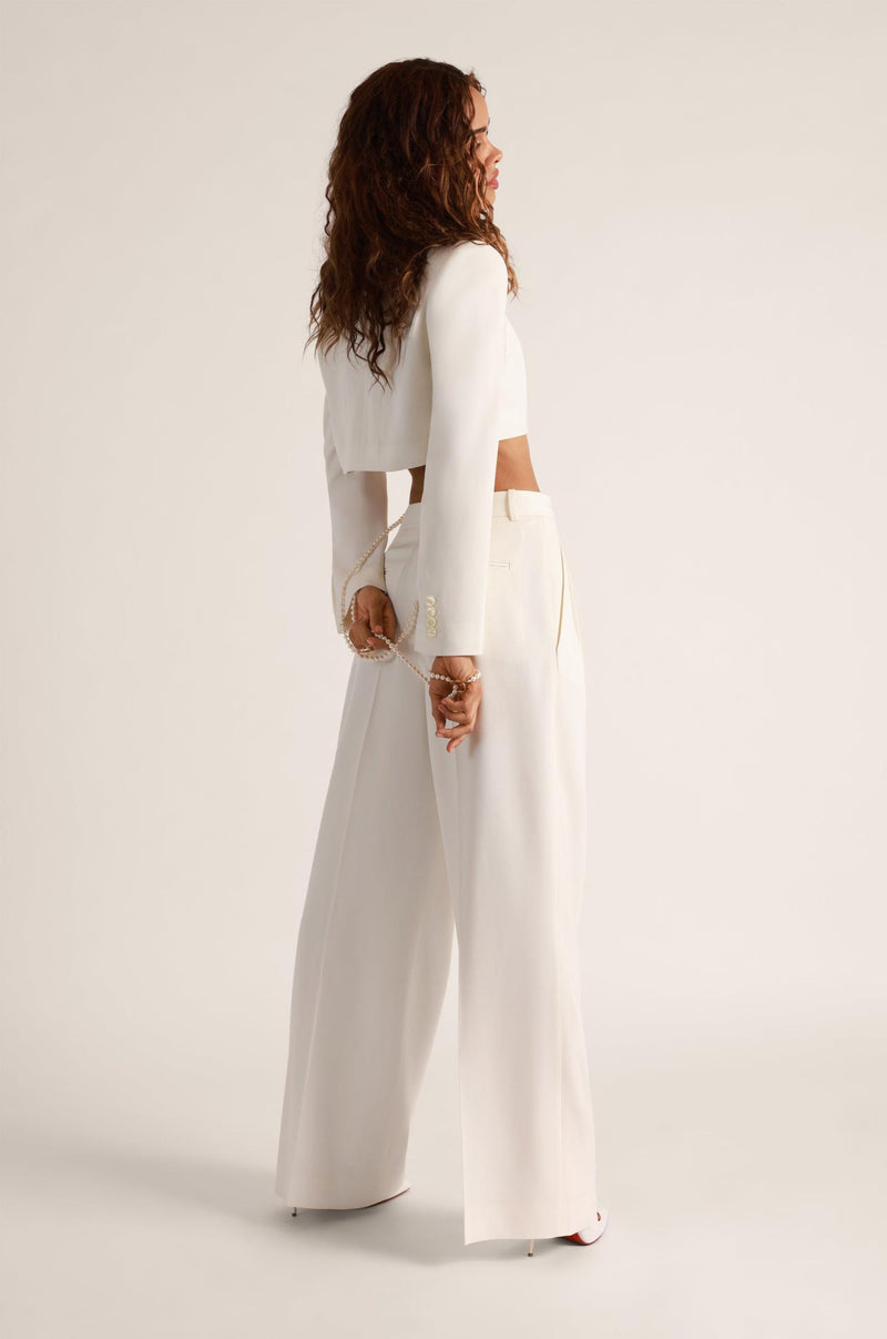 Suiting Cropped Blazer Ivory