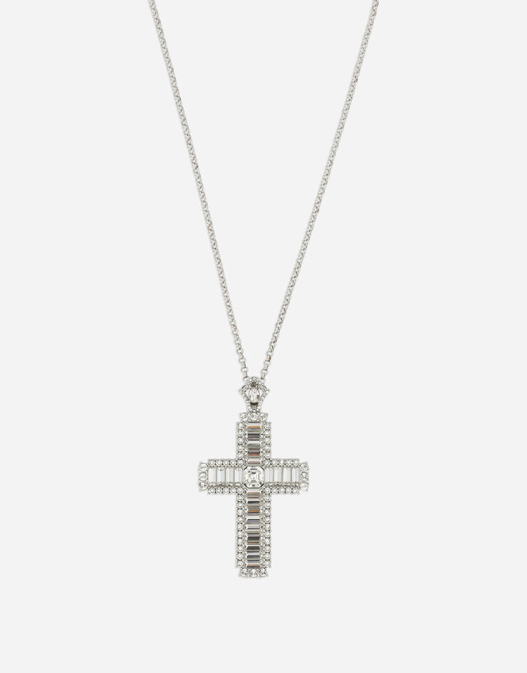 KIM DOLCE&GABBANA Necklace with Rhinestone Crystal Cross