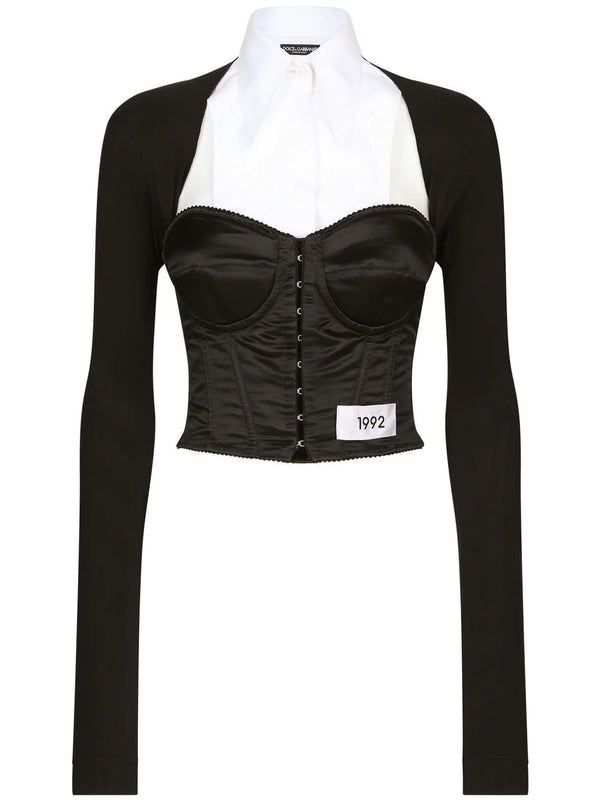 Kim Dolce & Gabbana Jersey Satin and Poplin Corset top (Final Sale)