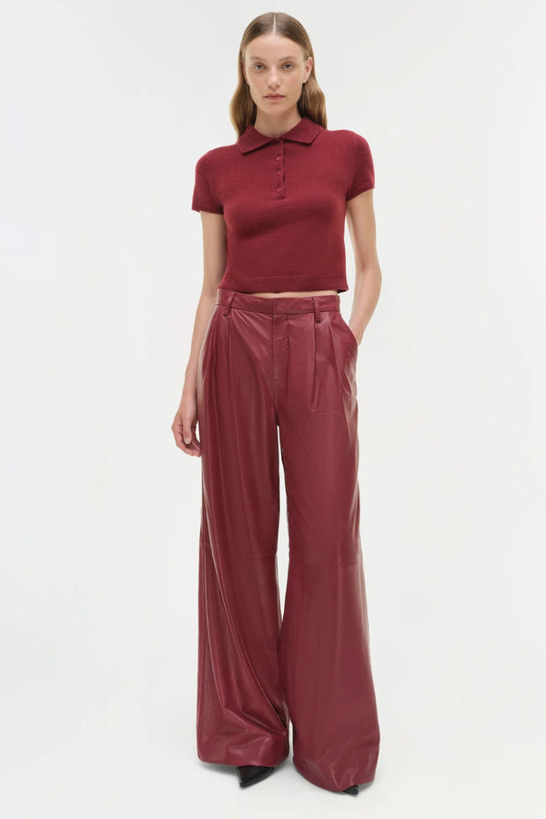 Kobie Wide Leg Leather Pant