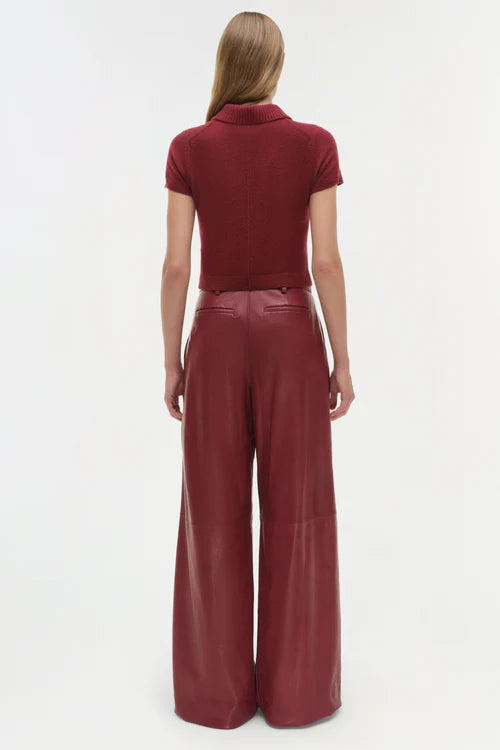 Kobie Wide Leg Leather Pant