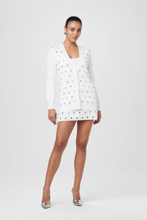 Kristina V-Neck Cardigan Optic White