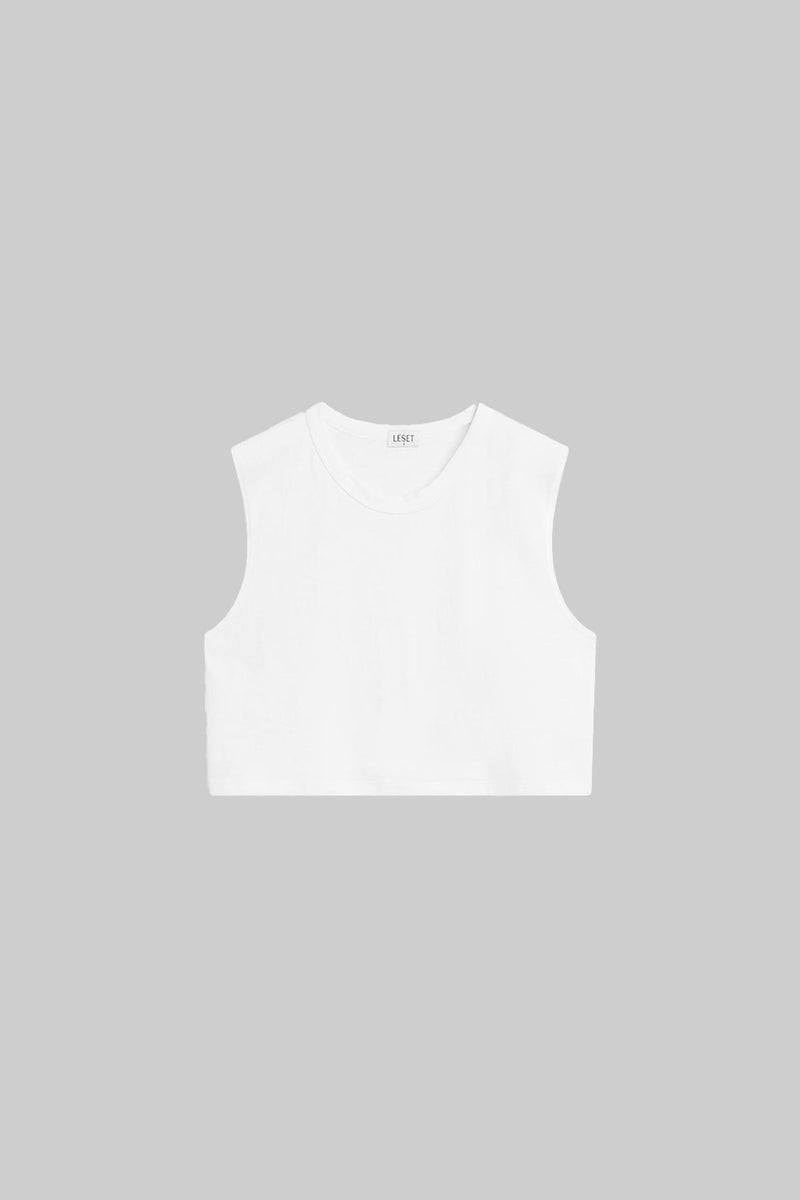 Crop Sleeveless Margo White