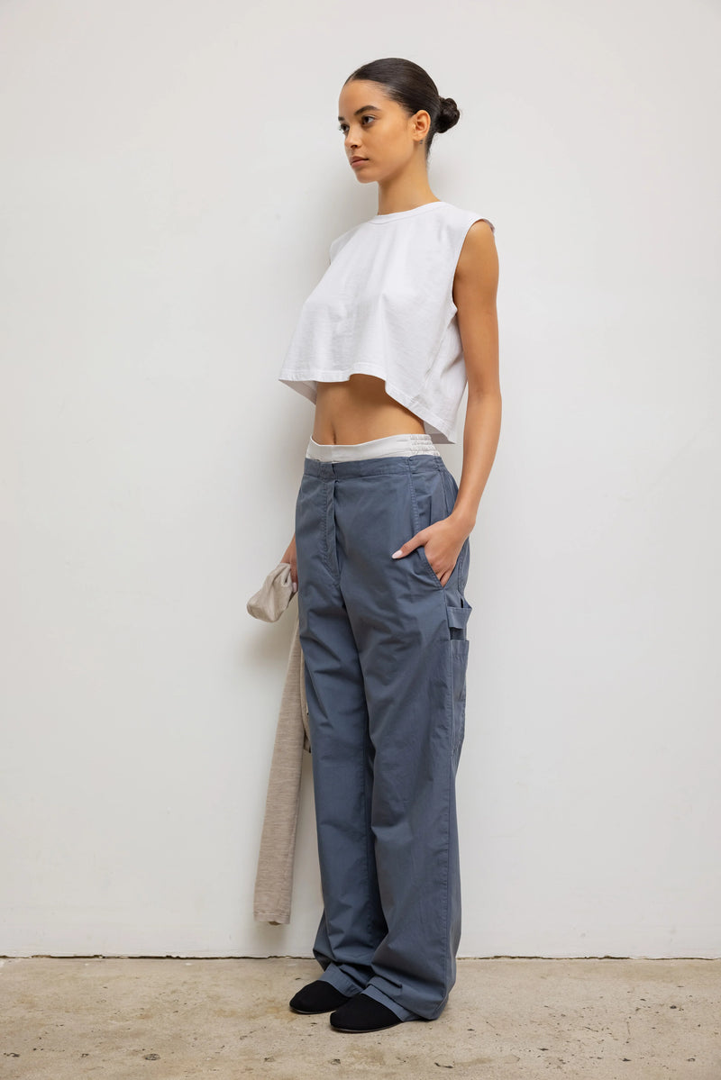 Crop Sleeveless Margo White