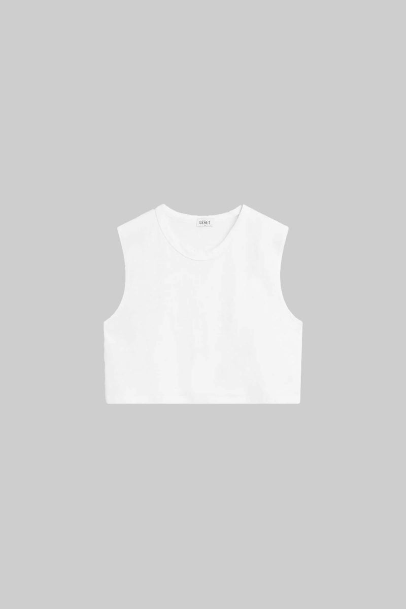 Crop Sleeve Margo in White