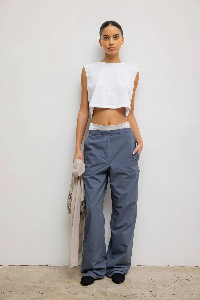 Crop Sleeve Margo in White