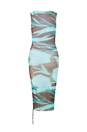 Heatwave Dress Turquoise Flower (Final Sale)