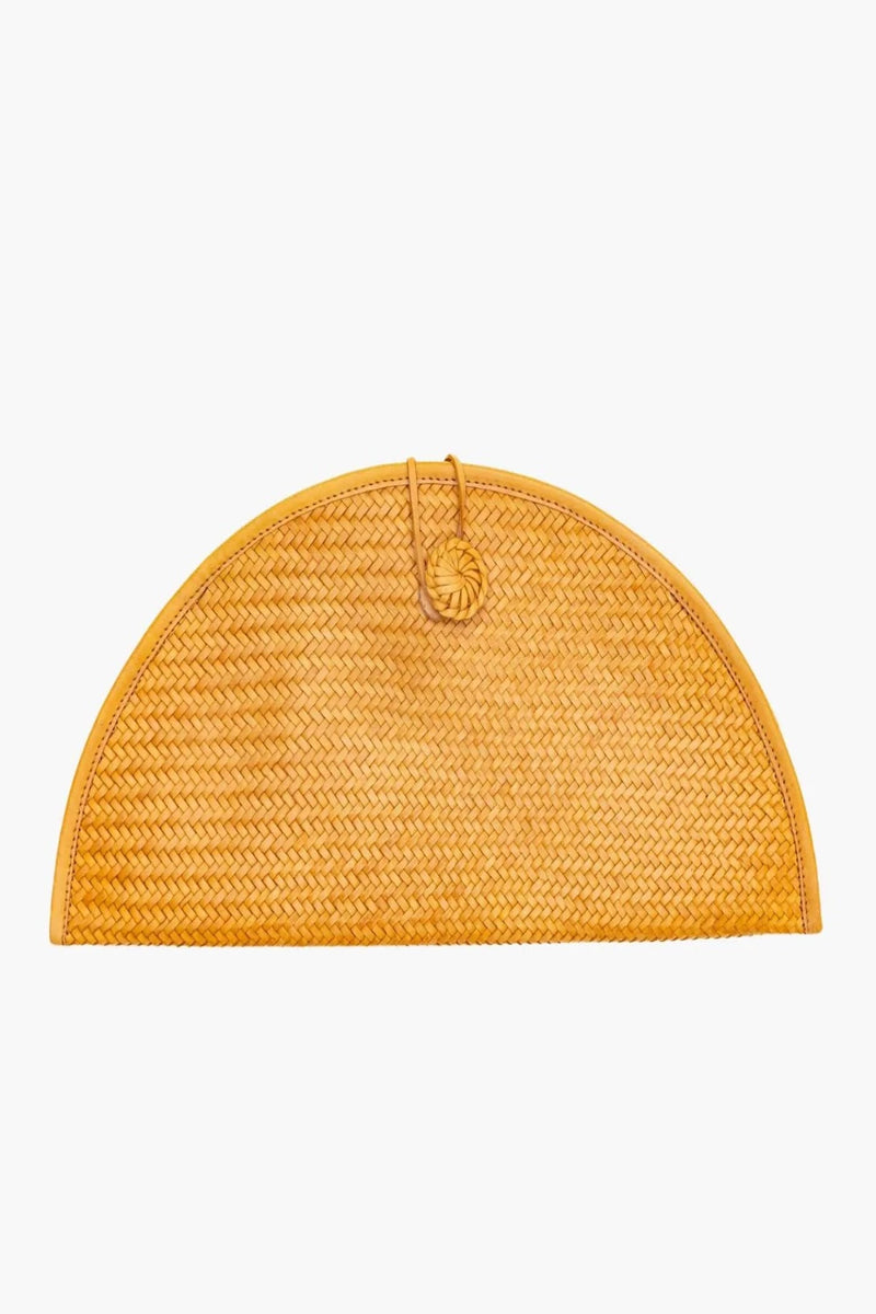 La Barca Leather Clutch Yellow