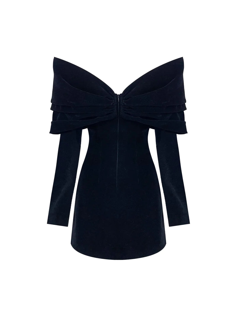 Lavinya Ribbon Dress Spider Black