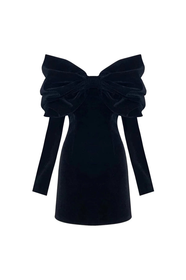 Lavinya Ribbon Dress Spider Black