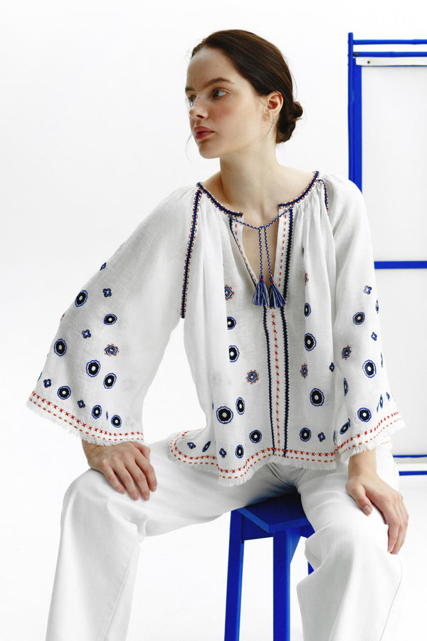 Le Bain Blouse in White