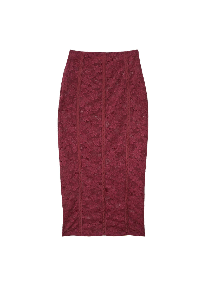 Le Stretch Lace Pencil Skirt