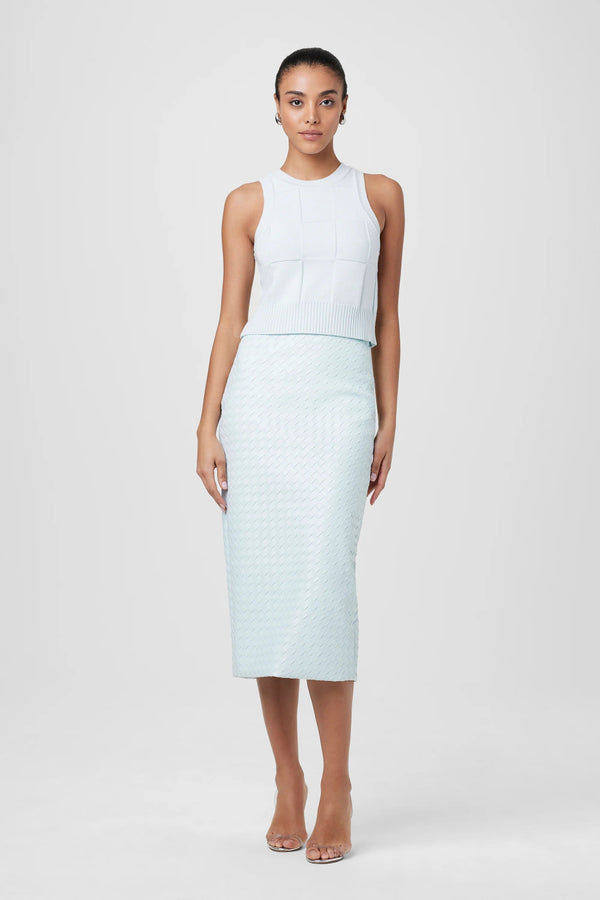 Leilani Textured Pencil Skirt