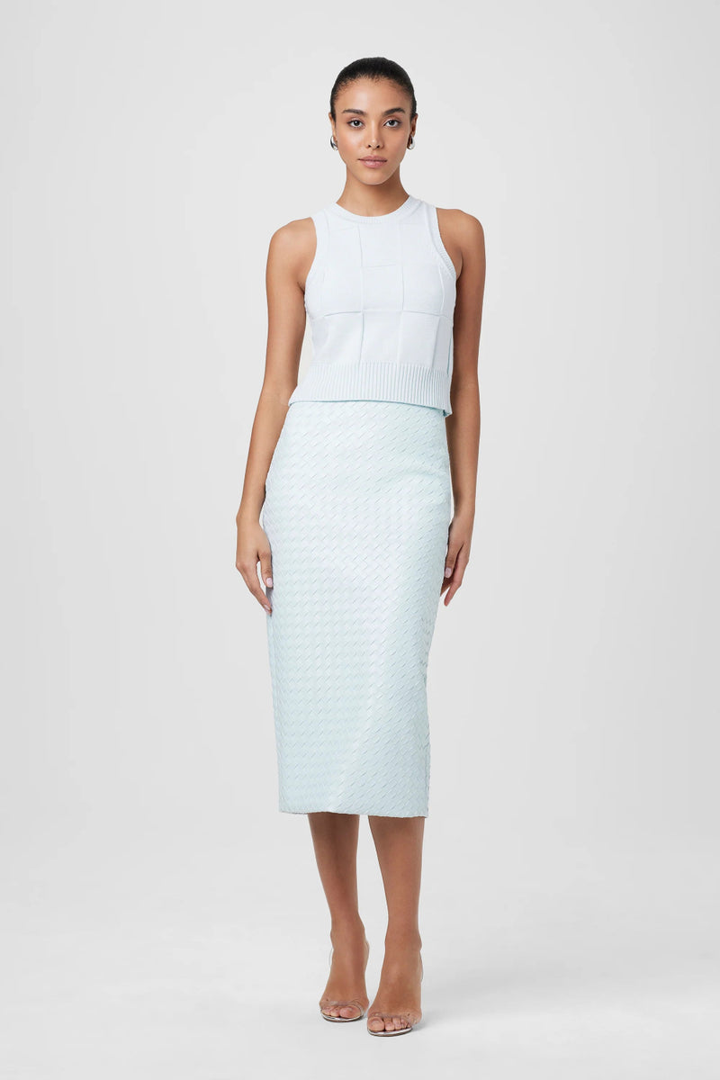 Leilani Textured Pencil Skirt