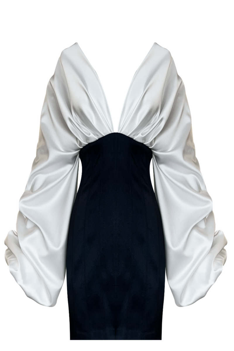 GIGII Libre Luxus Dress Spider Black-White CURIO FAENA MIAMI