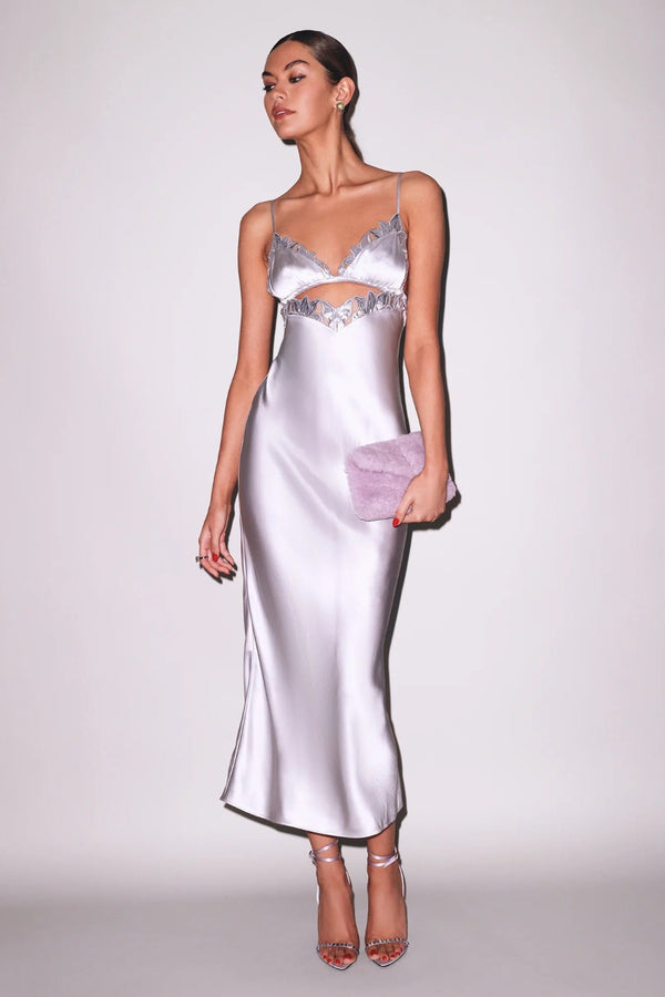 Lily Embroidery Cutout Slip