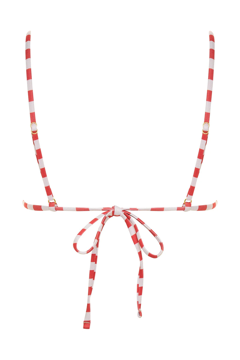 Lily Bikini Top Red Stripe