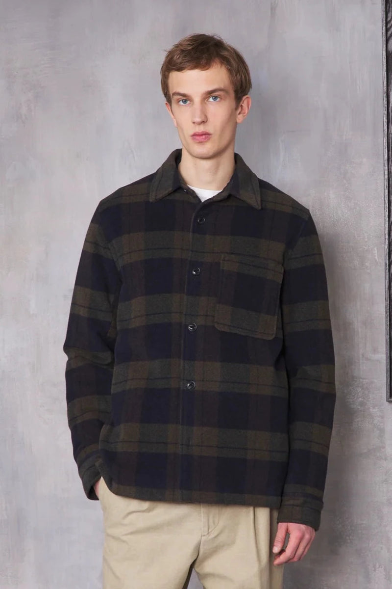 Lindon Overshirt Italian Checked Wool