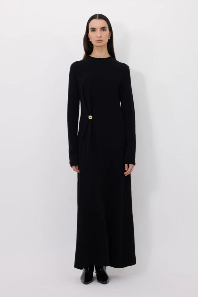 Lucero Drapped Dress Black