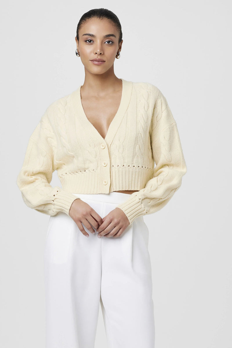 Lucie V-Neck Cardigan Butter