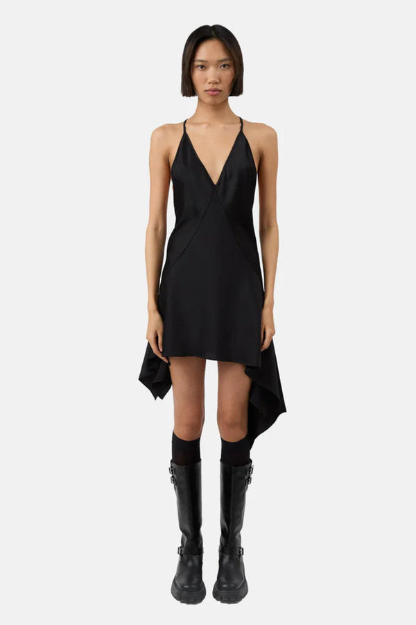 Lulu Satin Dress Black