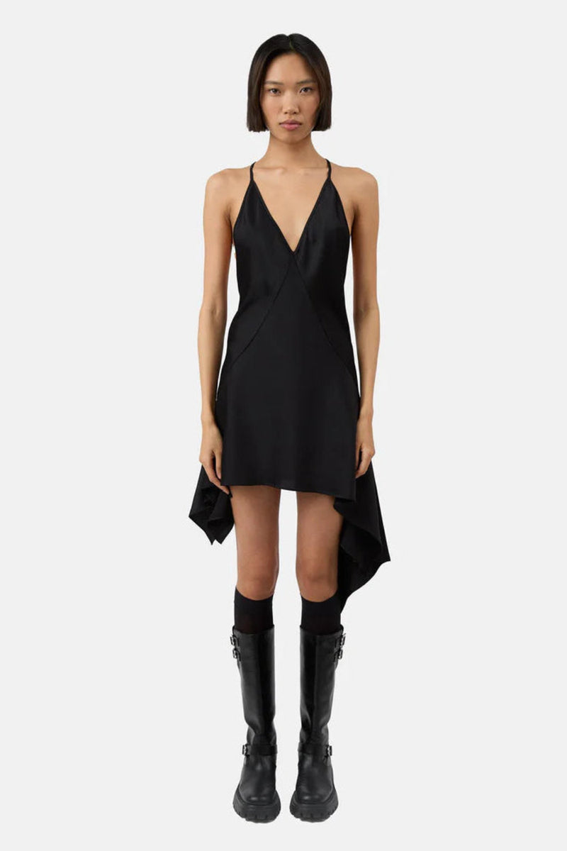 Lulu Satin Dress Black