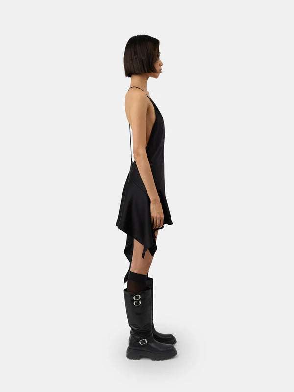 Lulu Satin Dress Black