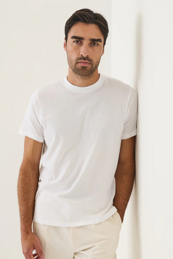 Luxury SS Pima Crew T-Shirt White