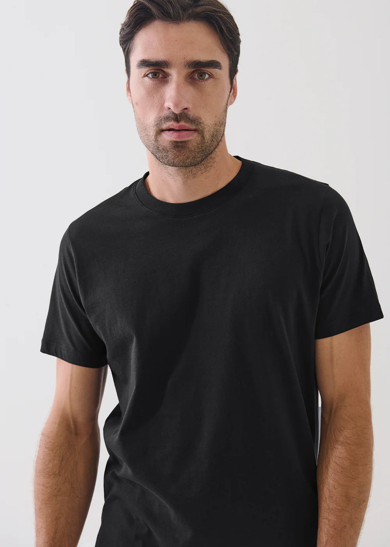 Luxury SS Pima Crew T-Shirt Black