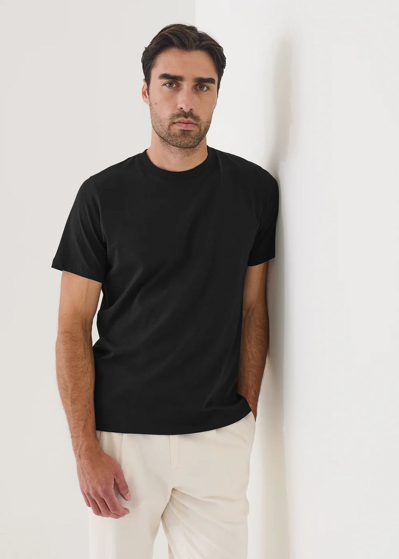 Luxury SS Pima Crew T-Shirt Black