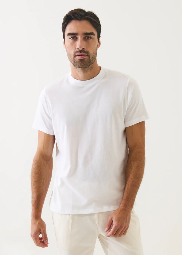 Luxury SS Pima Crew T-Shirt White
