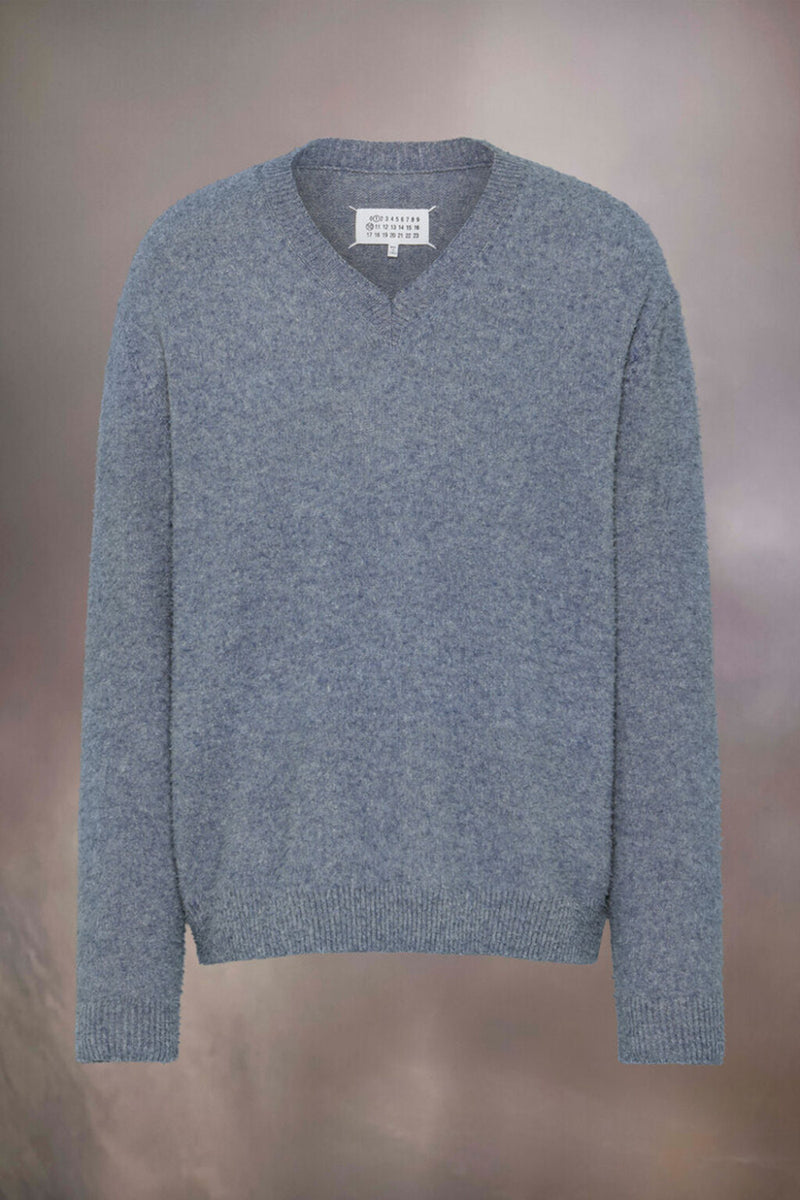 Pile Knit Sweater Blue Jeans