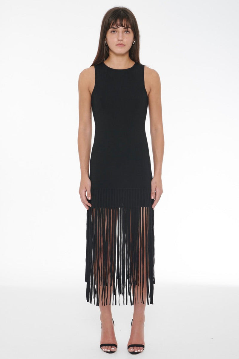 Margaux Sleeveless Fringe Mini Dress