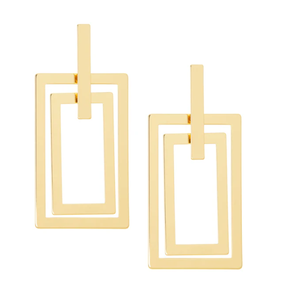 Concentric Rectangle Earrings