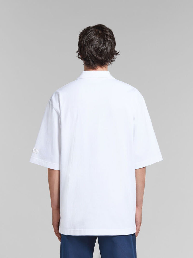 Oversized Polo Shirt with Marni Patches
