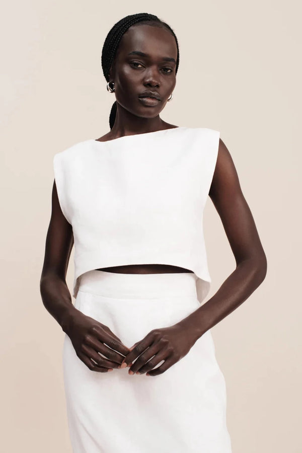 Martina Crop Top Ivory