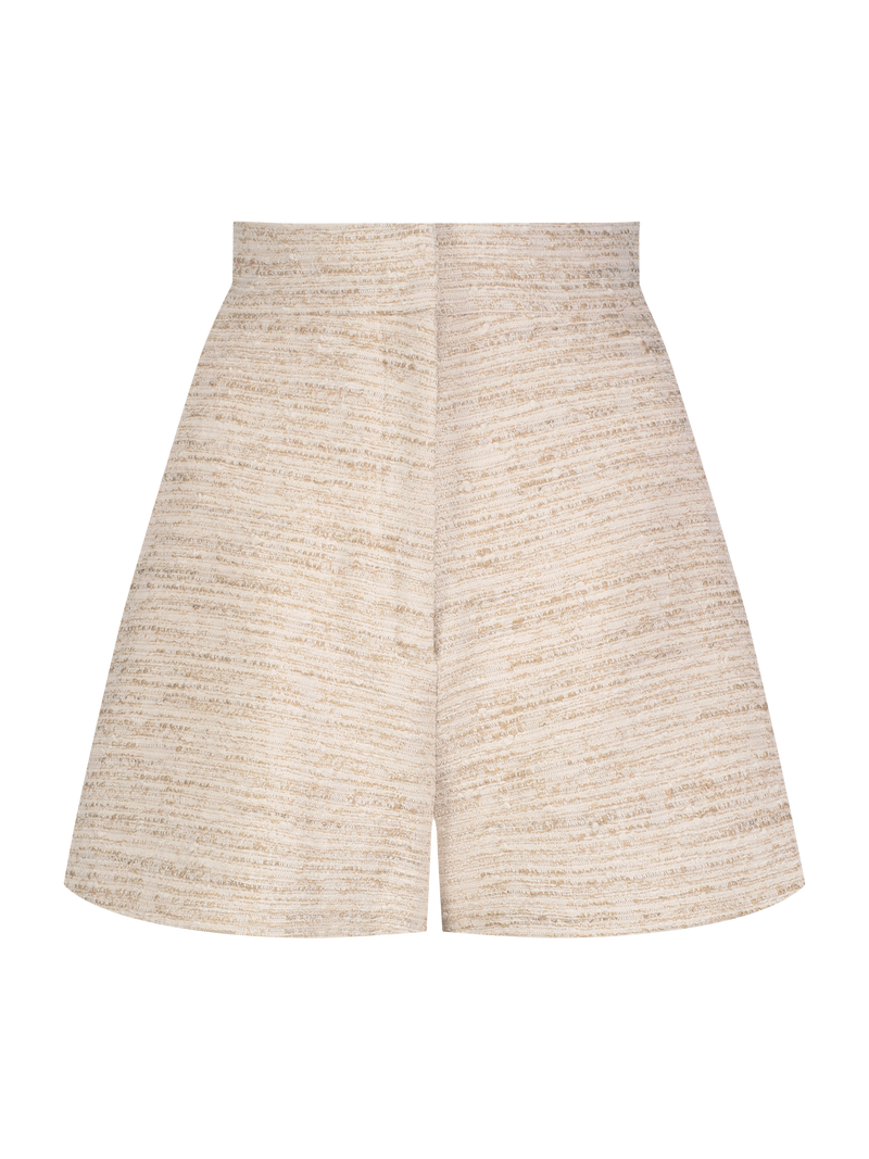 Tweed High Waist Short Natural