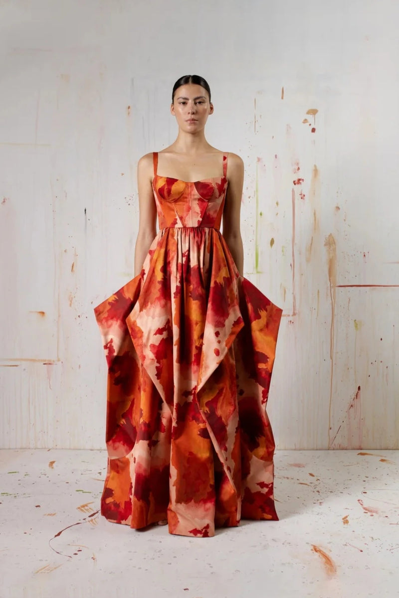 Maxi Dress Estepa II Ventura Desaturado Print