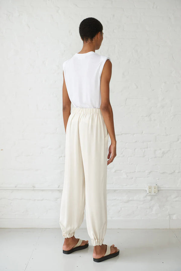 Alex Vegan Silk Jogger Ivory