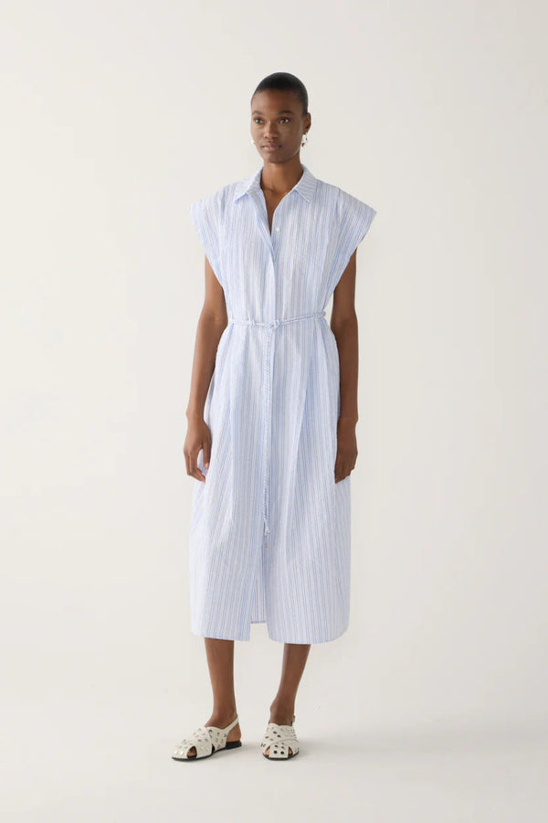 Mona Dress Blue Stripe