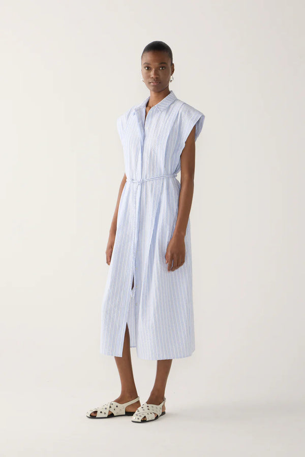 Mona Dress Blue Stripe