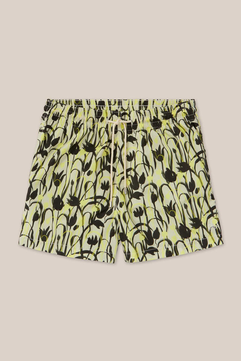 Beige Tulips Classic Swim Trunks